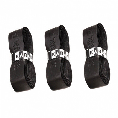 

KARAKAL PU SUPER PACK OF 3 BLACK Super Tacky Grip(Black, Pack of 3)