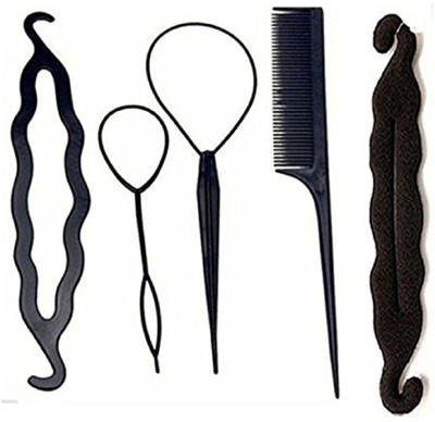 

INAAYA Unique Hair Accessories Hair Tools Kit (Set Of 5 Tools) Hair Accessory Set(Black)