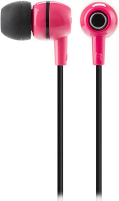 PRIMESHOP COMPATIBLE with all smart phone Wired Headset without Mic(Pink, Wireless in the ear)