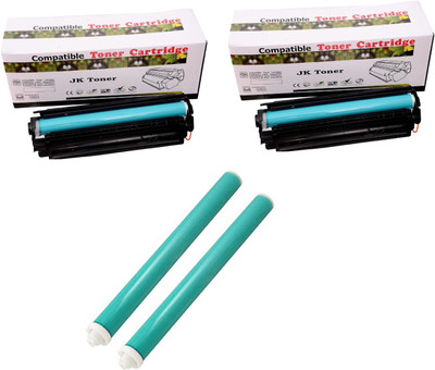 

JK Toners 12A Black Toner Cartridge, Compatible for HP LaserJet - 1010, 1012, 1015, 1018, 1020, 1022, 1022n, 3020, 3030, 3050, 3052, 3055, M1005, M1319f Single Color Toner (PACK OF 2 CARTRIDGE 2 DRUM) Single Color Ink Toner(Black)