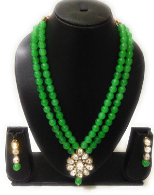 CATALYST Alloy Gold-plated Green Jewellery Set(Pack of 1)