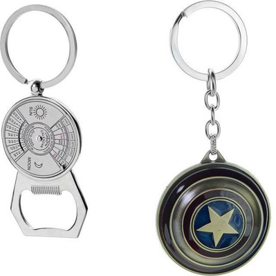 

CONFIDENT Captain America & 50 Year Calendar Key Chain