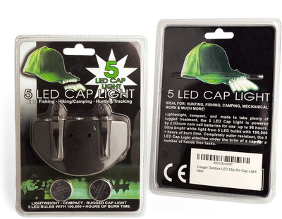 

XYDROZEN ™ Eerie black - Cougar Outdoor LED Cap Light, Under Brim Clip-On Hat Light LED Headlamp(Eerie black)