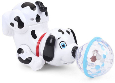 

Emob 360 Degree Rotating Musical Dancing Robot Dog with Led Crystal Ball for Kids(Multicolor)