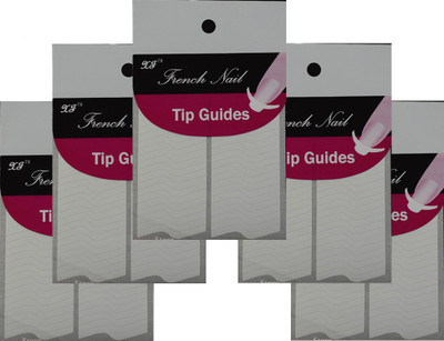 

Imported WAVE Chevron Nail Art Tip Guides Sticker Style Stencil(White)