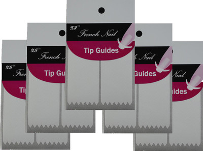 Imported ZIG-ZAG Chevron Nail Art Tip Guides Sticker Style Stencil(White)
