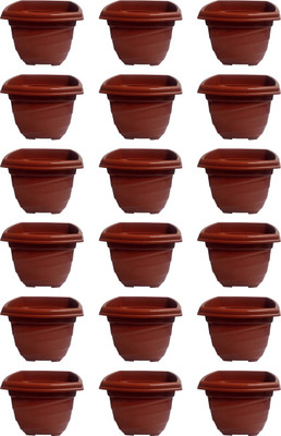 

SHOPTICO Nibbo 1422 Plant Container Set(Pack of 18, Plastic)