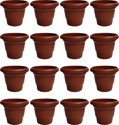 

SHOPTICO Flower pot Plant Container Set(Pack of 16, Plastic)