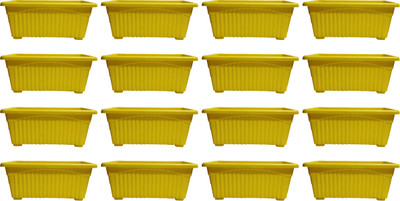 

SHOPTICO Flower pot Plant Container Set(Pack of 16, Plastic)