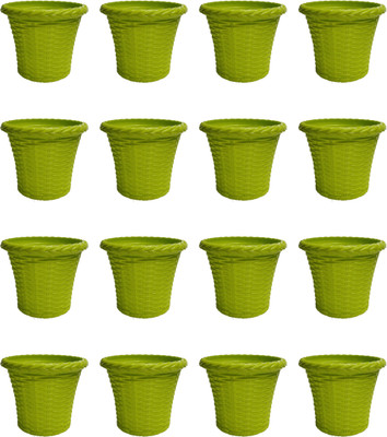 

SHOPTICO Flower pot Plant Container Set(Pack of 16, Plastic)