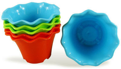 

Yellow Table Orchid Pot, Pack of 6, Mixed Colours Plant Container Set(Pack of 6, Plastic)