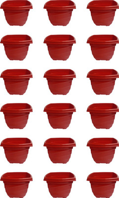

SHOPTICO Nibbo 1438 Plant Container Set(Pack of 18, Plastic)