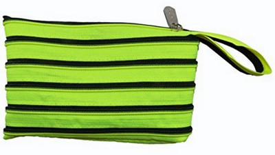

CSU Convertible Waterproof Zip Pouch - Pencil Pouch / Purse / Shaving Kit / Makeup kit (Lime Green) Pouch(Green)