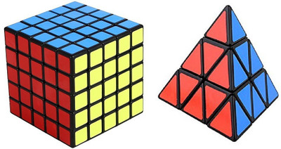 

CUBE FORT 5x5x5 Cube and Pyraminx Cube , Black, Combo Offer(2 Pieces)
