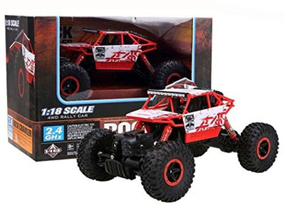 

Zombi Rock Crawler 1:18 Scale 2.4 Ghz 4x4 Rally Red Monster Truck Car(Red)