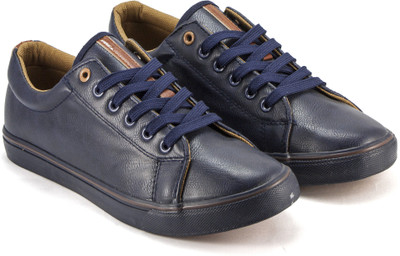 

DeVEE Wear Me Front Row Plain Navy Sneakers For Men(Navy