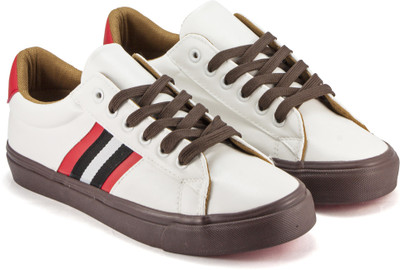 

DeVEE Wear Me Striped Chuck 2.0 White Sneakers For Men(White