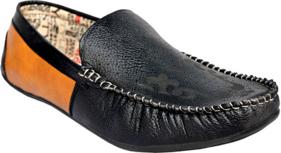 

invin lo157 Loafers For Men(Black, Teek and black