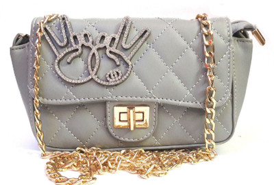 

CrazyHut Women Evening/Party, Casual, Formal Grey PU Sling Bag