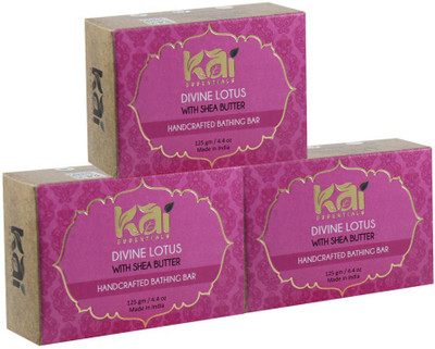 

Kai Essentials Divine Lotus Handcrafted Bathing Bar(375 g, Pack of 3)