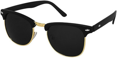 REX Clubmaster Sunglasses(For Men & Women, Black)
