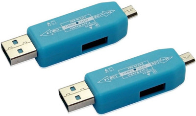 

Etake (Pack of 2) Micro USB OTG Smart TF Card Reader Adapter Card Reader USB Adapter(Sky Blue)