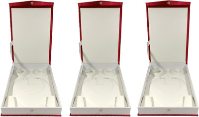 

Addyz Pack of 3 Pieces Necklace Earring bangle bracelet Full Jewellery set box case Gift item storage organizers Single Box Without Jewellery Jewellery Vanity Box(Maroon)