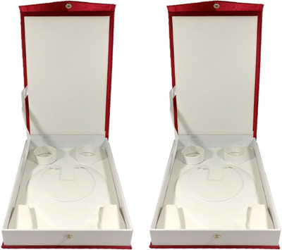 

Addyz Pack of 2 Pieces Necklace Earring bangle bracelet Full Jewellery set box case Gift item storage organizers Single Box Without Jewellery Jewellery Vanity Box(Maroon)
