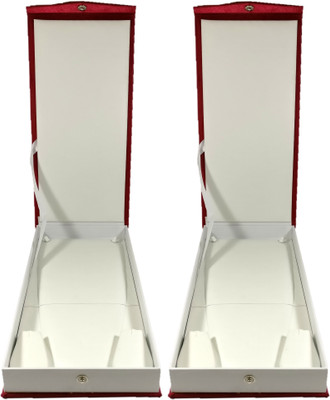 

Addyz Pack of 2 Pieces Long Necklace Rani Jewellery Set Naulakha Jewellery set box case Gift item storage organizers Single Box Without Jewellery Jewellery Vanity Box(Maroon)