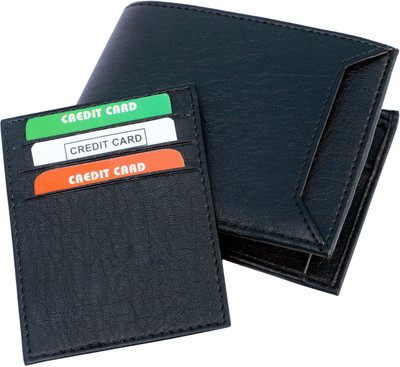 

Just Leather Men Black Artificial Leather Wallet(6 Card Slots)