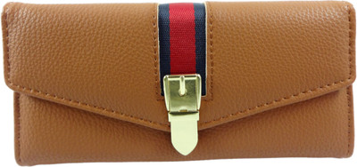 

SB Women Casual Khaki Artificial Leather Wallet(6 Card Slots), Brown