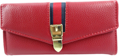 

SB Women Casual Red Artificial Leather Wallet(6 Card Slots)