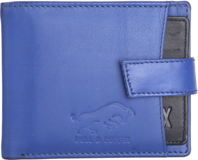 

BULL & BUFFEL Men Blue Genuine Leather Wallet(5 Card Slots), Blue -08