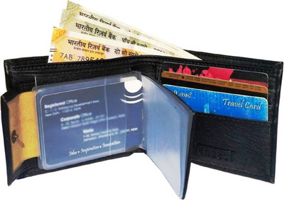 

SHAR Boys Tan Artificial Leather Wallet(9 Card Slots), Black