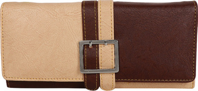 

Regalia Women Brown Artificial Leather Wrist Wallet(5 Card Slots), Dark brown