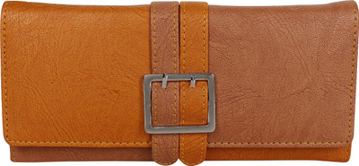 

Regalia Women Brown Artificial Leather Wrist Wallet(5 Card Slots), Light brown
