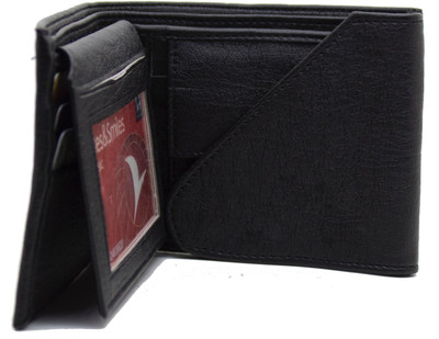 

Elegant Men Black Artificial Leather Wallet(5 Card Slots)