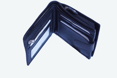 

APF COLLECTION Men Black Genuine Leather Wallet(4 Card Slots)