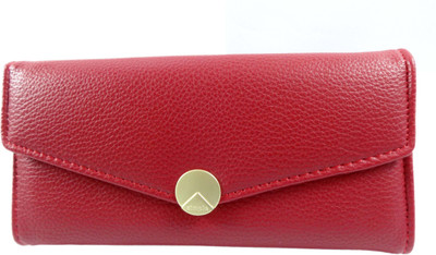

SB Women Casual Red Artificial Leather Wallet(4 Card Slots)