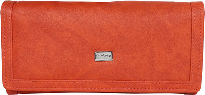 

Regalia Women Orange Artificial Leather Wrist Wallet(8 Card Slots)
