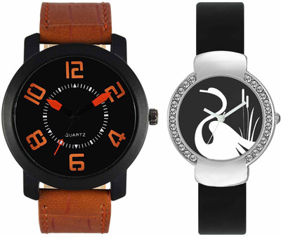 

VALENTIME VL20VT21 New Latest Stylish Designer Collection Leather Combo Couple Diamond Fancy Casual Best Offer Watch - For Men & Women