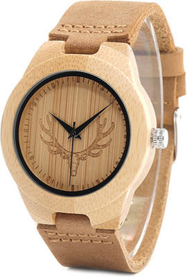 

shunya Men's and Women's Luminous Needles Hands Bamboo Wood Watches Top Brand Luxury Watch with Leather Strap Watch - For Men