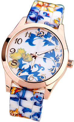 

COSMIC SL-777 FLORAL SILICONE STRAP COLORFUL FLOWERS BIG SIZE DIAL -35 mm diameter LADIES & WOMEN Watch - For Girls