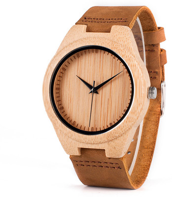 

shunya Men's Luminous Needles Hands Bamboo Wood Watches Top Brand Luxury Watch with Leather Strap Watch - For Men