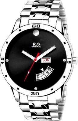 

R S Original RSO-4017 DAY AND DATE BLACK WATCH FOR MEN Watch - For Men