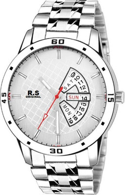 

R S Original RSO-4019 DAY AND DATE WHITE WATCH FOR MEN Watch - For Men