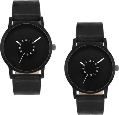 newman New Stylish Black & Black Primium Analog Watch - For Men