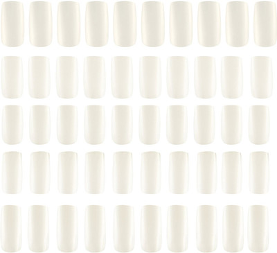 

Foolzy Nail Tips,500pcs Acrylic False Nails Long Square Fake Nail Tips, 10 Sizes Artificial Nails for Nail Salons and DIY Nail Art at Home,White White(Pack of 500)