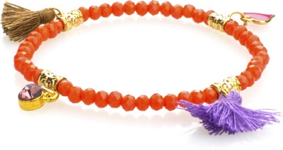 Moon Dust Glass Coral Gold-plated Bracelet