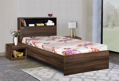 

Delite Kom Urban Engineered Wood Single Bed(Finish Color - Acacia Dark matt finish)